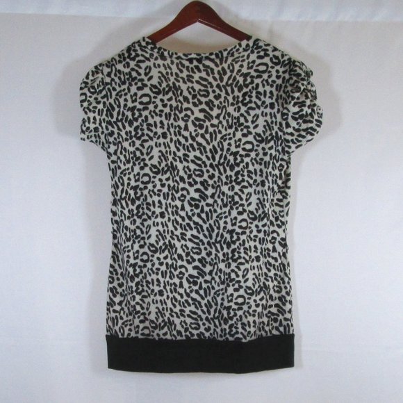 Dots Womens Cow Print Short Fluted Sleeved Cardigan 3/4 V Neck Button Do… - Picture 2 of 5